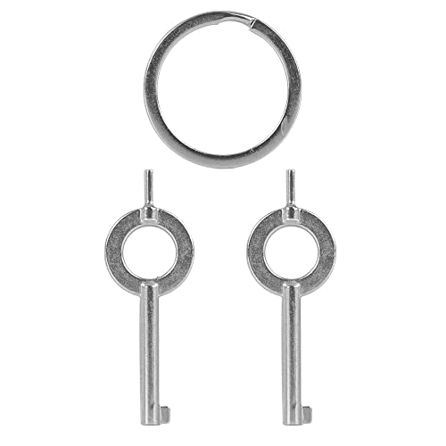 vulcanforce Handcuff Keys - Steel Universal Law Enforcement Hand Cuffs Keys with Key Ring (2 Keys Pack)