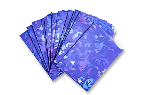 Premium Preferred Protection 100 Purple Holographic Card Sleeves Perfect Fit Shiny Trading Card Sleeves Standard Size Pokemon Sleeves | Fits Metazoo, Magic The Gathering, Pokemon, Dragon Ball Super