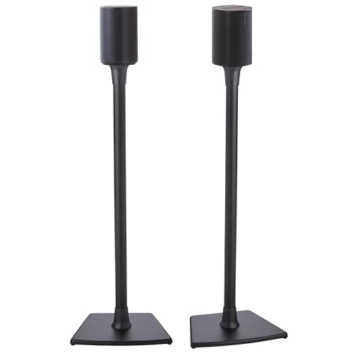 Sanus Wireless Speaker Stand for Sonos Era 100 - Pair (Black) |, Perfect Stand Setup for Easy and Secure Mounting of New Sonos Era 100 Speakers - OSSE12-B2