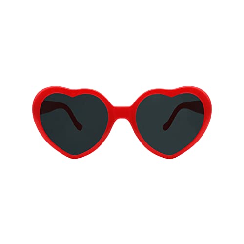 MIDEJACY Heart Shaped Sunglasses For Women,Trendy Heart Glasses Cute Retro Sun Glasses Taylor Cupid Party