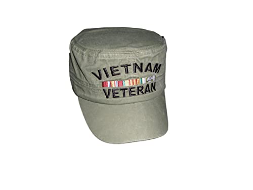 Vietnam Veteran Flat Top OD Green Low Profile Cap