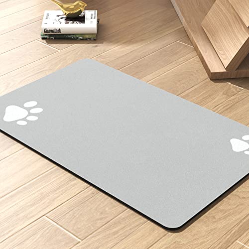Pet Feeding Mat-Absorbent Dog Mat for Food and Water Bowl-No Stains Quick Dry Dog Water Dispenser Mat-Dog Accessories Pet Supplies-Dog Water Bowl for Messy Drinkers
