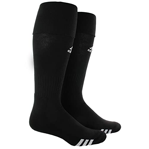adidas Rivalry Soccer 2-Pack OTC Sock Black/White SM (US Women's Shoe 5.5-7.5)