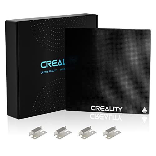 Creality Ender 3 Glass Bed, Upgraded 3D Printer Platform Tempered Glass Build Plate for Ender 3/Ender 3 Pro/Ender 3 V2/Ender 5/Ender 5 Pro, Flatter & More Durable Build Surface,235x235x4mm