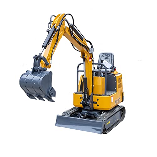 HENGWANG Crawler Excavator for Construction Works, Mini Excavator from, Suitable for Farms, Roads, Parks, Orchards, Gardens, Digging Trenches, Fertilizing, Weeding(NOT Toy) [HW10-3C]