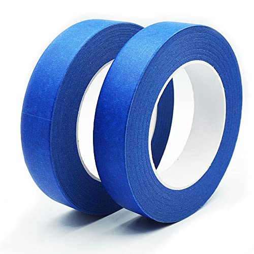 Zo.Yehaa Blue Painters Tape 1 inch Wide, Blue Masking Tape 1 inch X 55 Yards X 2 Rolls, Blue Tape for Arts Crafts Painting Labeling Decoration School Projects Home Office