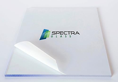 48"x94" (1/16") Spectra Glass Clear Polycarbonate Sheet. UV Coating on Both Sides. Impact and Weather Resistant. DIY, Arts, Crafts, Window Replacement. Sizes are Nominal Cut. Made in USA