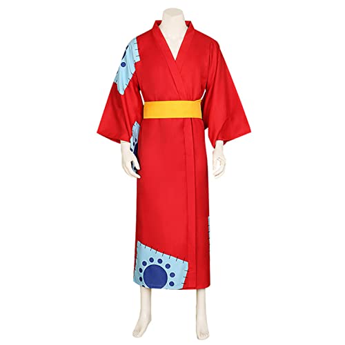 COSHARO Luffy Cosplay Costume ONE PIECE Monkey D Luffy Outfit Cloak Robe Adult Luffy Outfit Wono Kimono Coat Boys Kids