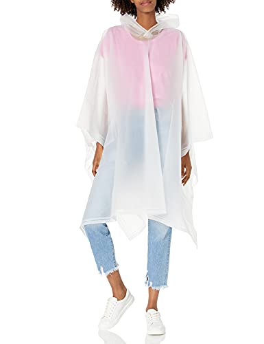totes Unisex Rain Poncho, lightweight, reusable, and packable on the go rain protection, Clear, One Size