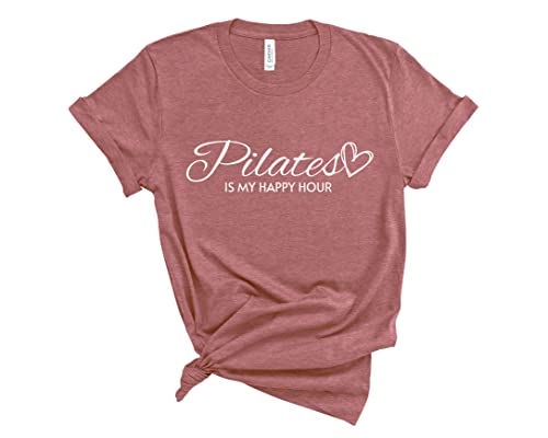 Pilates Is My Happy Hour Shirt, Pilates t-Shirt, Pilates Lover, Pilates, Graphic Shirt, Pilates Gifts, Women, Gift For Her