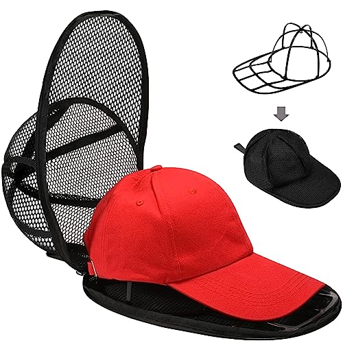 MAGTSMEI Hat Cleaner, 1Pack Baseball Caps Hat Washer for Washing Machine, Ball Cap Washing Hat Cage Protector Holder Fit for Adult and Kid's Caps, Foldable Washing Hat Protector for Dishwasher