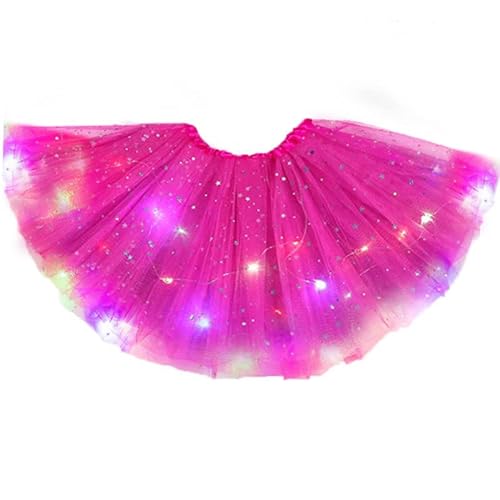 TWINKLEDE Women's Tutu Skirt LED Lights Glitter Ballet Costume Sparkle Tutu Skirts for Adult