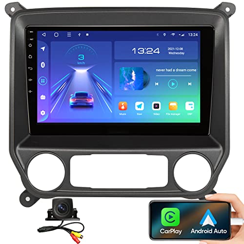 10.1 Inch 5G WiFi 1280 * 720 Resolution Car Stereo for Chevy Silverado/GMC Sierra 2014-2018 Android 12 with Carplay Android Auto, Support 48EQ Mirroring Airplay Backup1080P SWC