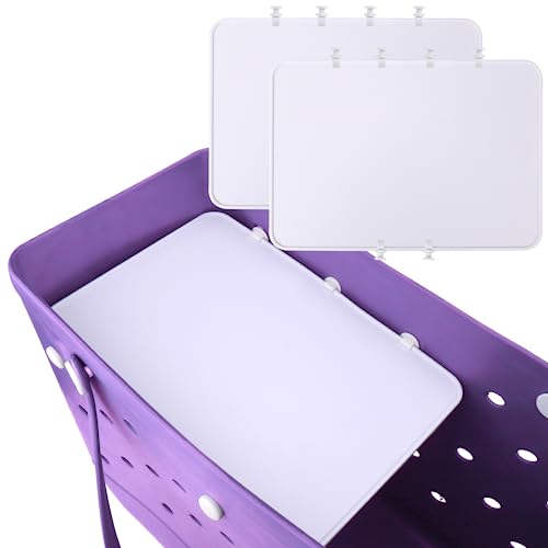 2 Pcs Divider Tray Compatible with Bogg Bag/Simply Southern Tote, Accessories of Bogg Bag Original X Large as Divider and Snack Tray, Insert Tray Portable Lightweight White
