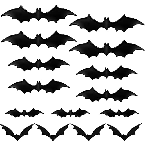 Konohan 15 Pcs Halloween Magnets Magnetic Bats for Garage Door Black Bats Magnet for Fridge Holiday Refrigerator Car Indoor Outdoor Decorations