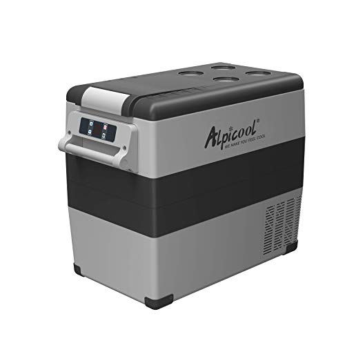 Alpicool CF55 Portable Freezer,12 Volt Refrigerator, 58 Quart (55 Liter) Fast Cooling 12V Car Fridge Freezer -4~68, Car Cooler, 12/24V DC and 100-240V AC for Outdoor, Camping, RV, Truck, Boat