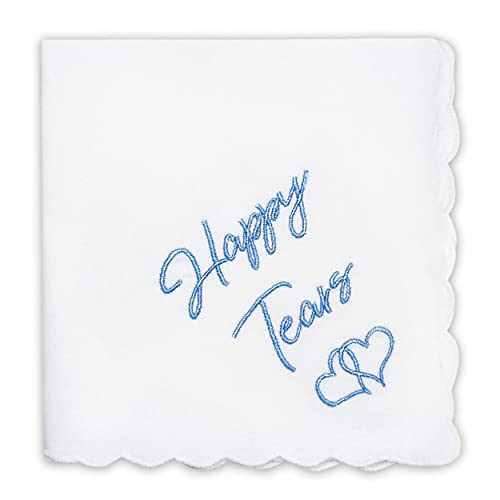 Mother Of The Bride Gifts Something Blue For Bride On Wedding Day Handkerchief I Happy Tears