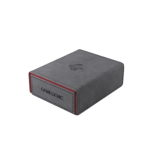 Gamegenic Token Keep - Premium Token Box for Safe Storage, Fits Dungeon 1100+ and Dungeon S 550+, Holds Tokens, Dice, and Cards, Fully Usable During Gameplay, Gray/Red Color, Made