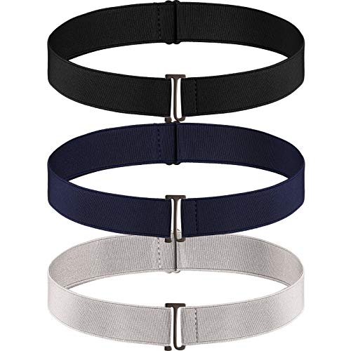3 Pieces elastic belt for women Elastic Waist Belt Invisible No Show Belt Adjustable Stretch Free-Buckle Belt for Jeans Pants Dresses Skirts