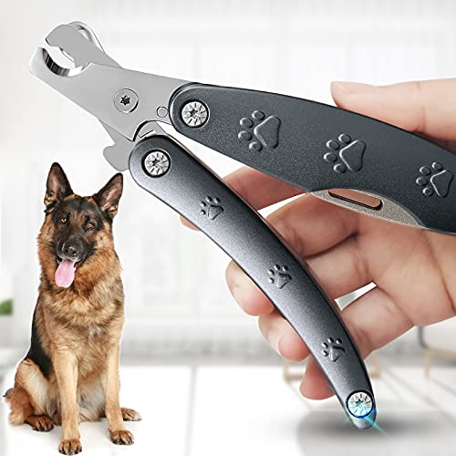 Dog Nail Trimmers for Anxiety Sensitive Dog, Quiet Sharpest Smoothest Dog Nail Clipper for Extra Large Medium Small Size Breed, Heavy Duty Metal Dog Nail Trimmers for All Dogs with Thick Toenail
