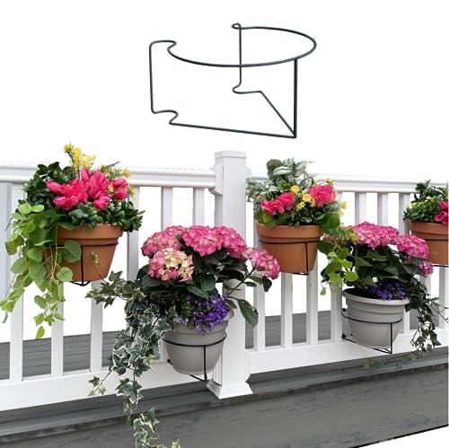 Plant Traps RailScapes | The Original Tool-Free Floating Garden Railing Planter Clip for Vertical Gardening | for Balcony, Deck & Houseplants (Fits Wood & Vinyl Rail Posts 1.25-1.5 Thick, 1 Pack)