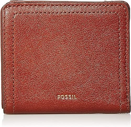 Fossil Women's Logan Leather Wallet RFID Blocking Small Bifold, Brown (Model: SL7829200)