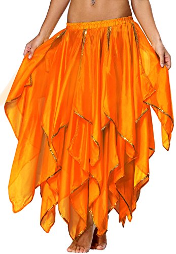 Phoenix Costumes for Women Fire Flame Costume Orange Handkerchief Skirt