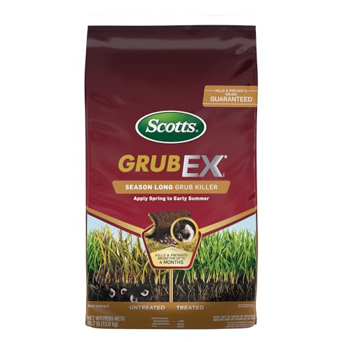 Scotts GrubEx1 Season Long Grub Killer, Protects Lawns Up to 4 Months, 10,000 sq. ft., 28.7 lbs