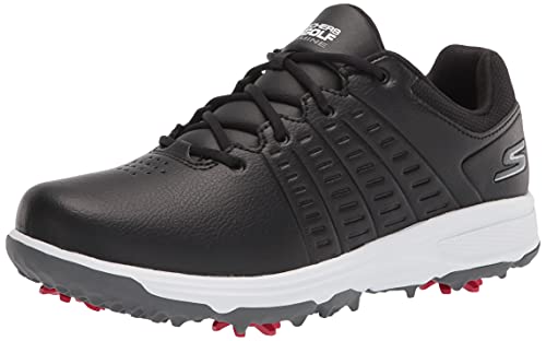 Skechers Women's Go Jasmine Spiked Waterproof Golf Shoe, Black, 8.5