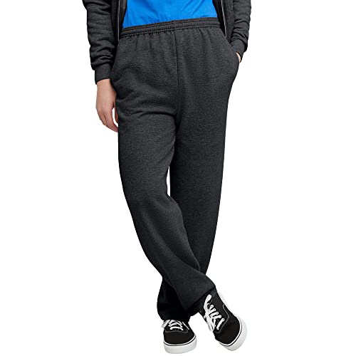 Hanes mens Hanes Comfortsoft Ecosmart Men's Fleece Sweatpants, Charcoal Heather, Medium US