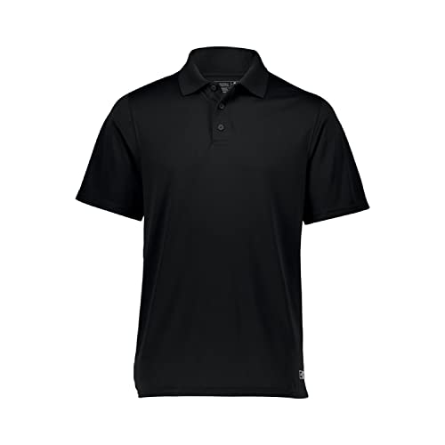 Russell Athletics Men's Dri-Power Performance Polo - Premium Dri-Fit Shirt for Men, Perfect for Golf, Tennis, and Athletic Activities, Black, 4X-Large