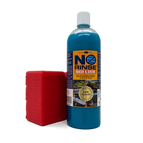 Optimum ONR and BRS - Big Red Sponge Car Cleaning Kit, 32 oz. No Rinse Wash and Shine and Car Wash Sponge for Detailing Cars, Trucks, Motorcycles, RV's and More