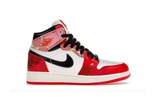 Nike Air Jordan 1 High OG Next Chapter Spider-Man: Across The Spider-Verse Grade School Big Kid (us_Footwear_Size_System, Big_Kid, Numeric, Medium, Numeric_5_Point_5)