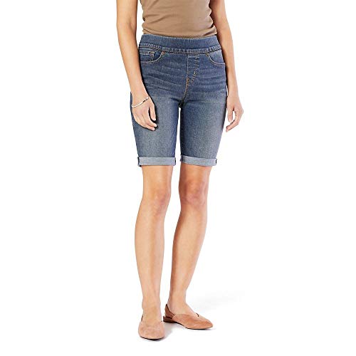 Signature by Levi Strauss & Co. Gold Label Women's Totally Shaping Pull On Bermuda Shorts (Standard and Plus), Bae, 8