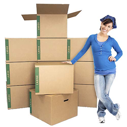Large Moving Boxes Pack of 12 with Handles 20" x20" x15"  Cheap Cheap Moving Boxes