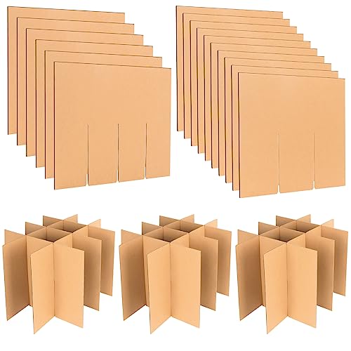 YOTINO 3 Sets Moving Box Glasses Divider Kits for Moving, Wine Glassware Dish Packing Moving Boxes,Cardboard Dividers for Boxes for 16 x 12 x 12 Inch Box(Box Not Included)