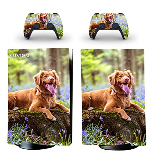 Custom Vinyl Skin Sticker Decal Cover for PS5 Digital Edition Console and Controllers with Your Own Personalized Photos or Game Screenshots