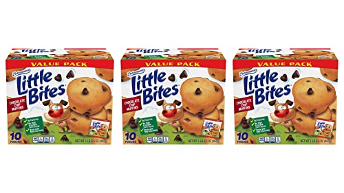 Entenmann's Little Bites Chocolate Chip Mini Muffins 3 pack (30 pouches total)