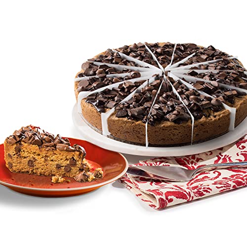 David's Cookies Chocolate Chip Deep Dish Cookie Pie 10"-Pre-sliced 14 pcs. Fresh Gourmet Bakery Dessert Filled With Chocolate Chips and Topped With Huge Chunks of Chocolate