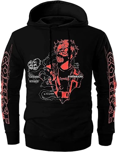 zkqeuak Corpse Husband Hoodie Merch Graphic lightweight Sweatshirt pullover hoodie For Men with designs S Black