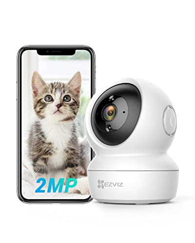 EZVIZ Security Camera Pan/Tilt 1080P Indoor Dome, Smart IR Night Vision, Motion Detection, Auto Tracking, Baby/Pet Monitor, 2-Way Audio, Works with Alexa and Google(C6N)