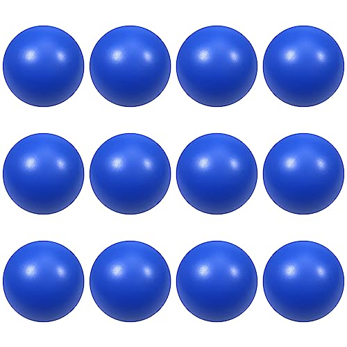 Kymqlyw 12 Pcs Blue Foam Stress Ball Squeeze Stress Relief Balls for Kids and Adults Hand Exercise Sensory Squishy Relief Toys for Anxiety ADHD Autism Blue