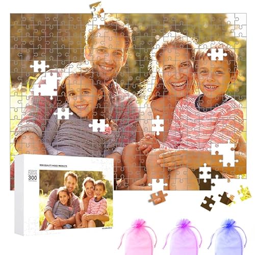 Custom Puzzles from Photos 200/300/500/1000 Pieces -Personalized Jigsaw Puzzle for Toddlers Adults Couples Family