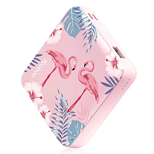 Yoobao Portable Charger 10000mAh, USB-C (in & Out) 20W Fast Charging Mini Power Bank Cute Stuff for Girls, PD3.0+QC4.0 Cell Phone Battery Pack for iPhone 14/13/12, iPad, Samsung Google (Pink Flamingo)