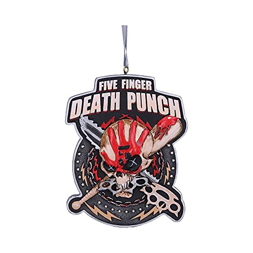 Nemesis Now Five Finger Death Punch Xmas Dec (002) 9.5cm, Red