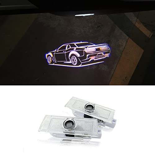 Liphontcta  Car Door Logo Lights Courtesy LED Projector Lamps Accessories Compatible for Challenger 2015-present (Challenger 2015-present)