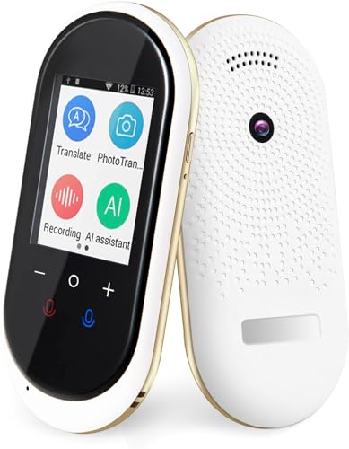 Language Translator Device Two-Way Instant Translator Device 106 Languages Support Voice & Text & Offline & Photo Translation High Accuracy Voice Translator Device for Travel Learning Business