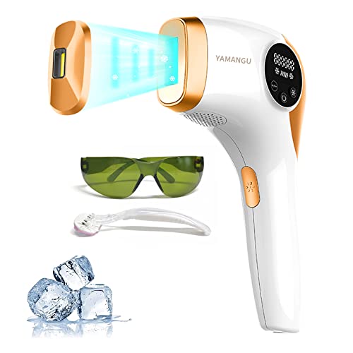 YAMANGU IPL Laser Hair Removal Device, Permanent Painless for Women and Men Body Hair Removal with Set-in Cooling for Facial Upper Lip Armpit Bikini Line Pubic Back Leg