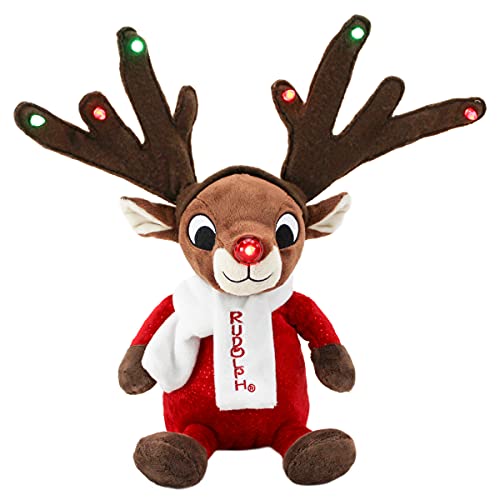 Animal Adventure Rudolph The Red-Nosed Reindeer8 Singing & Light-up AntlerAnimatronic Plush Rudolph ,8 in