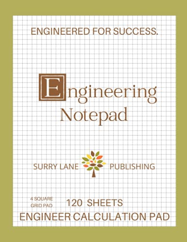 Engineer Calculation Pad: Grid Paper Notebook, One Subject, 120 Sheets 8.5" x 11", Quad 4x4, Graph Paper Notebook for Math & Science Students (Graph Paper Notebooks)